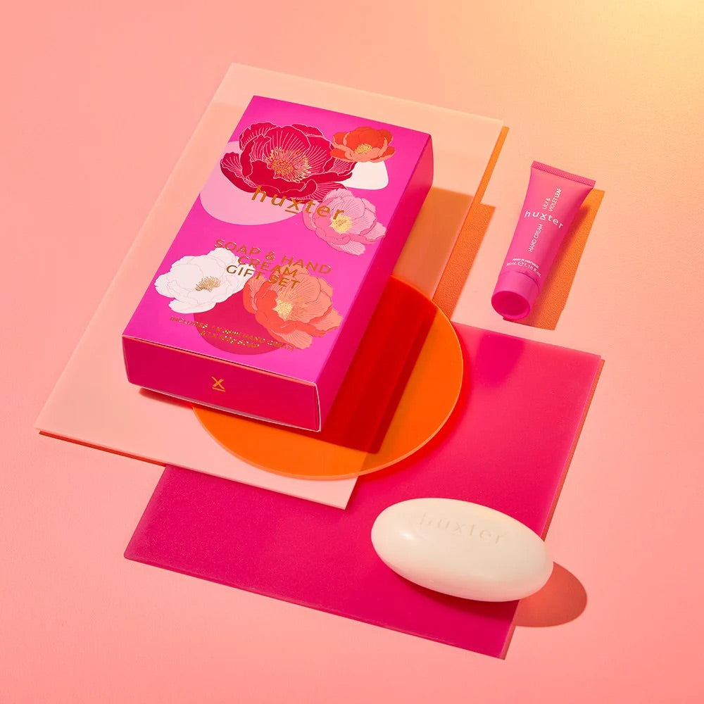 Soap & Hand Cream Gift Box | Fuchsia | Lily & Violet Leaf