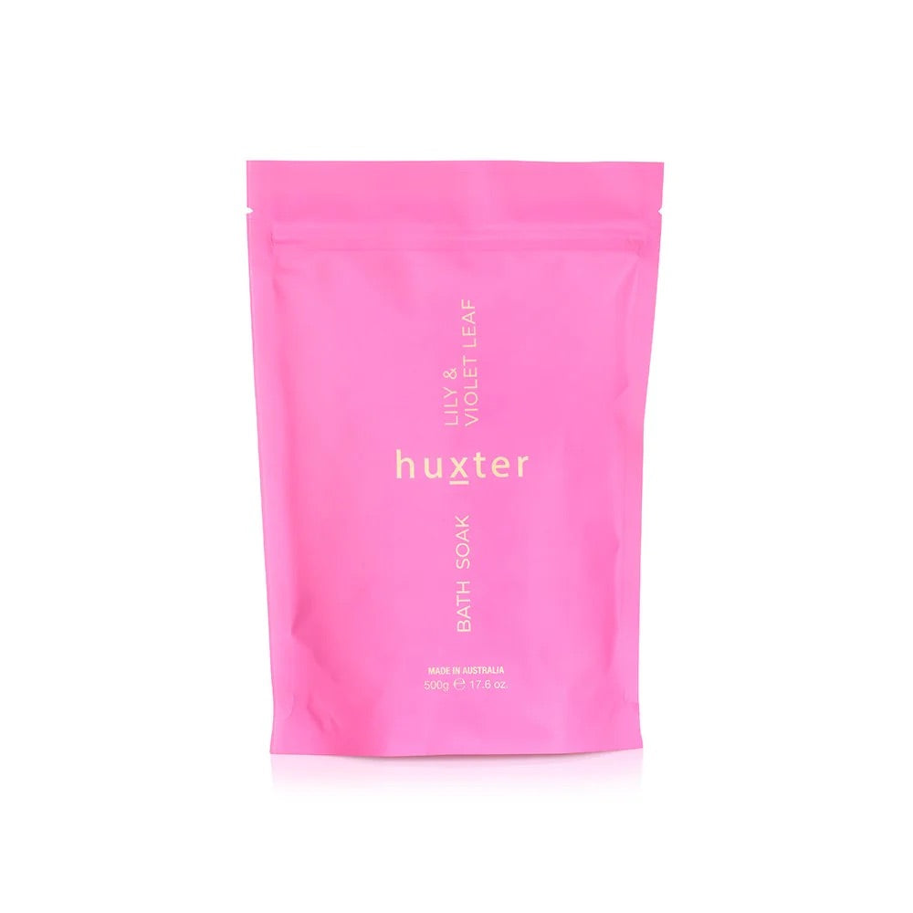 Bath Soak | 500gm | Fuchsia | Lily & Violet Leaf