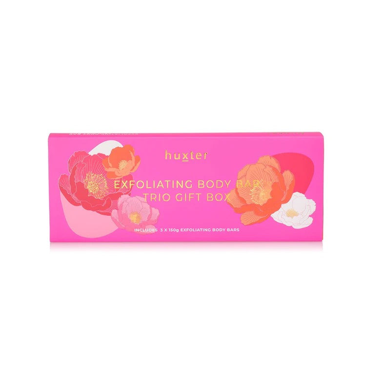 Exfoliating Body Bar Trio | 3 x 150gm | Fuchsia | Lily & Violet Leaf