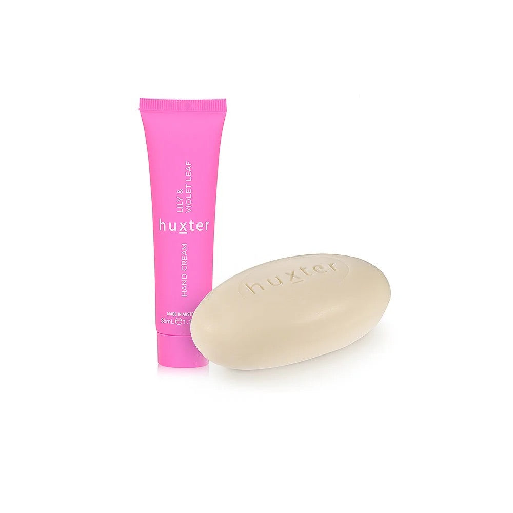 Soap & Hand Cream Gift Box | Fuchsia | Lily & Violet Leaf