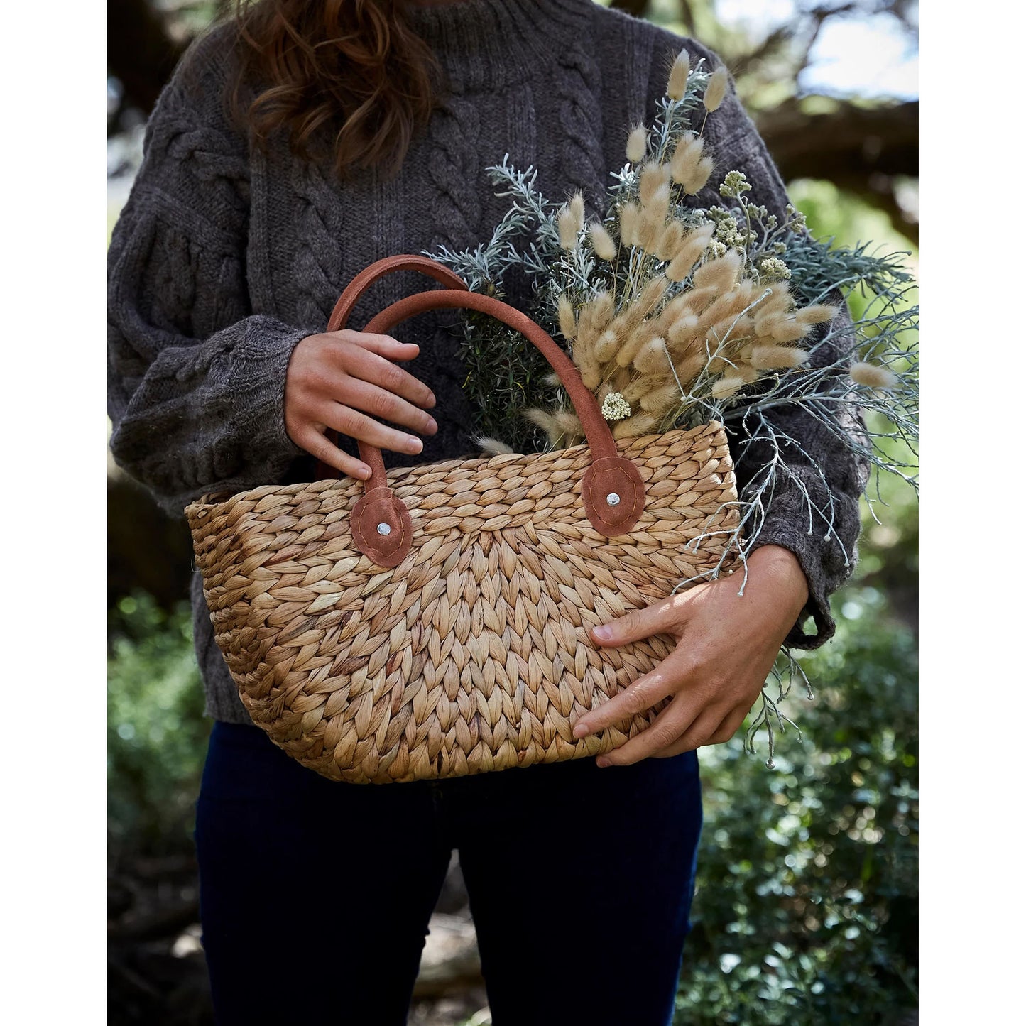 Harvest Baskets - Tan Suede Handle