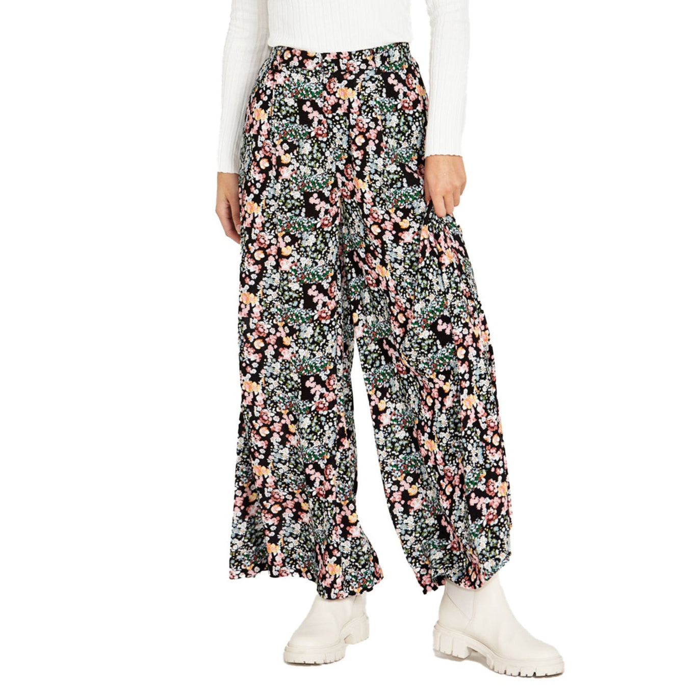 Juno Wide Leg Pant - Patchwork Floral