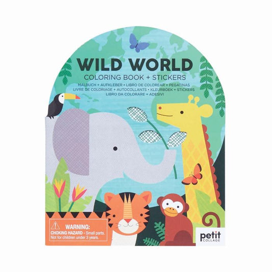 Colouring Book & Stickers - Wild World