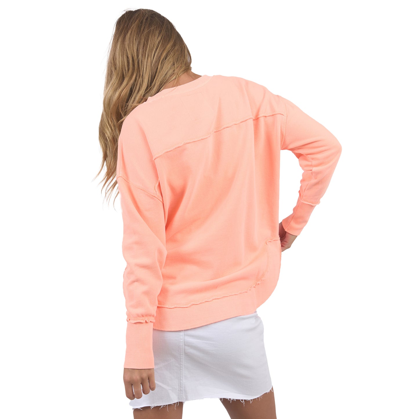 Foxwood Simplified Crew - Neon Peach