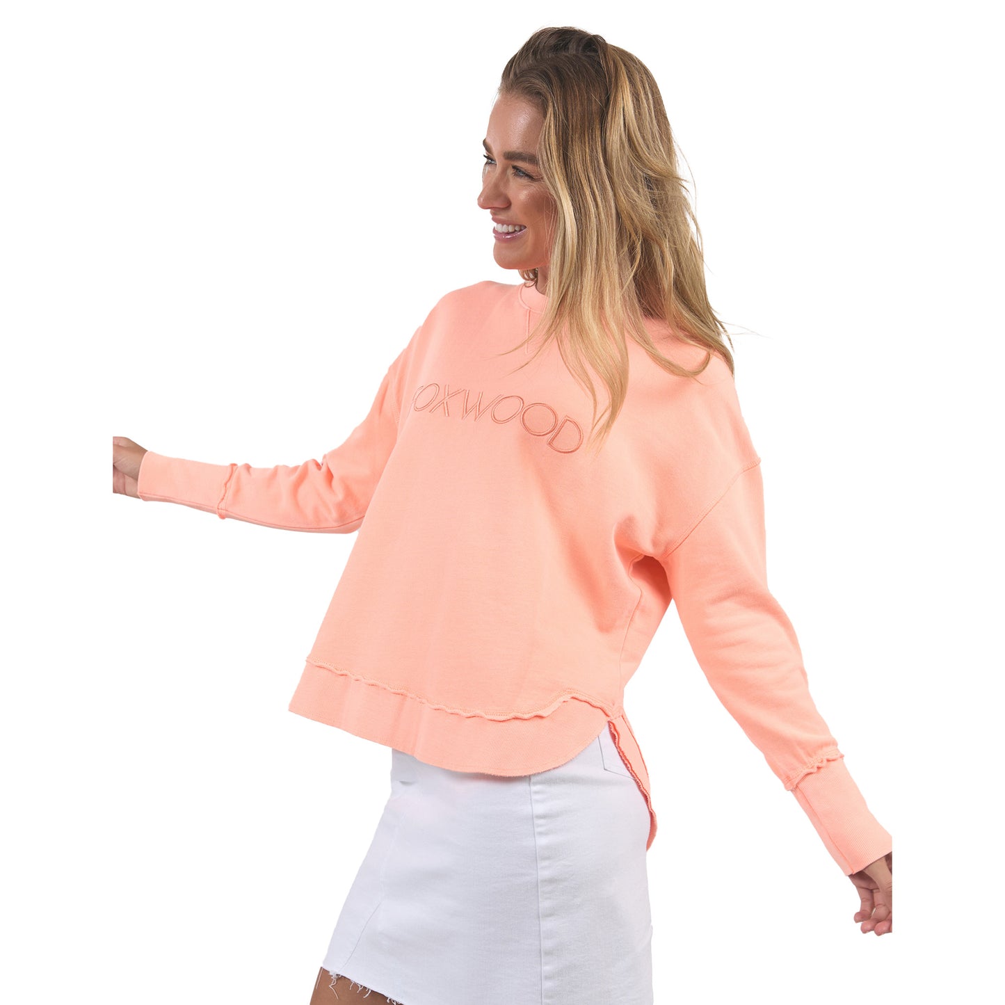 Foxwood Simplified Crew - Neon Peach