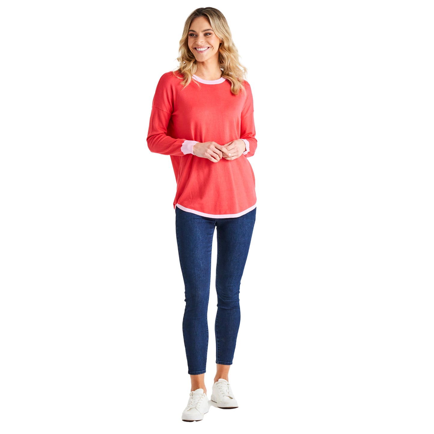 Sophie Knit jumper - Pink Tipping