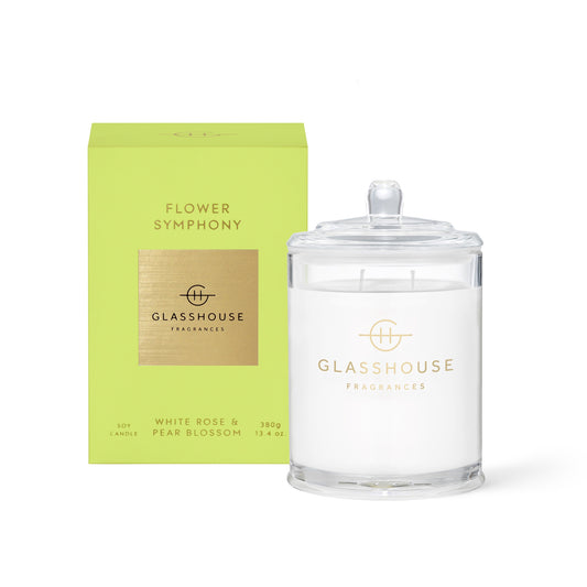 Flower Symphony Soy Candle - White Rose & Pear Blossom - 380g