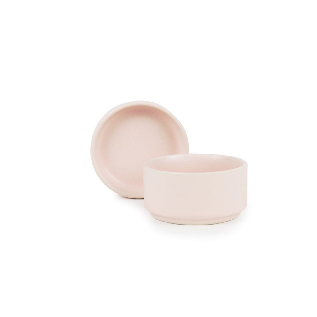 Condiment Bowl & Plate 2pk - Pink Stack & Serve