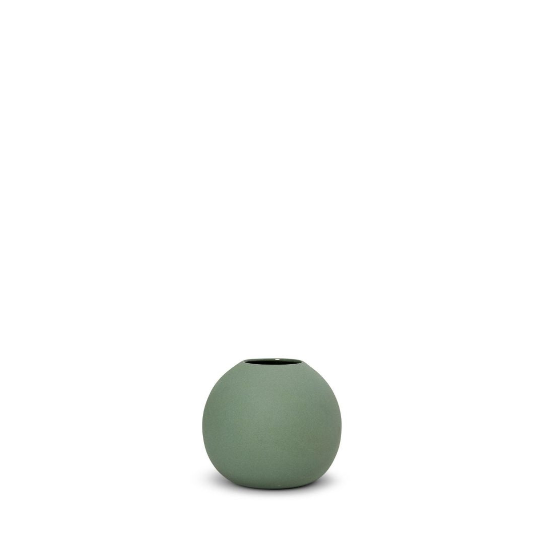 Hand cast round cloud bubble vase from Marmoset Found in Moss green. Available at npj living Flemington - in store and online.