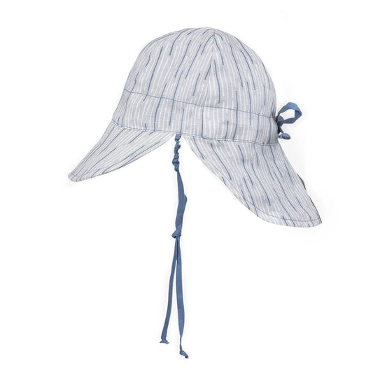 'Lounger' Baby Reversible Flap Sun Hat - Sprig / Steele