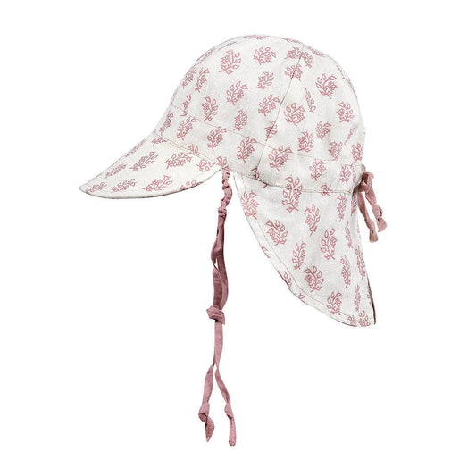 'Lounger' Baby Reversible Flap Sun Hat - Pippa / Rosa