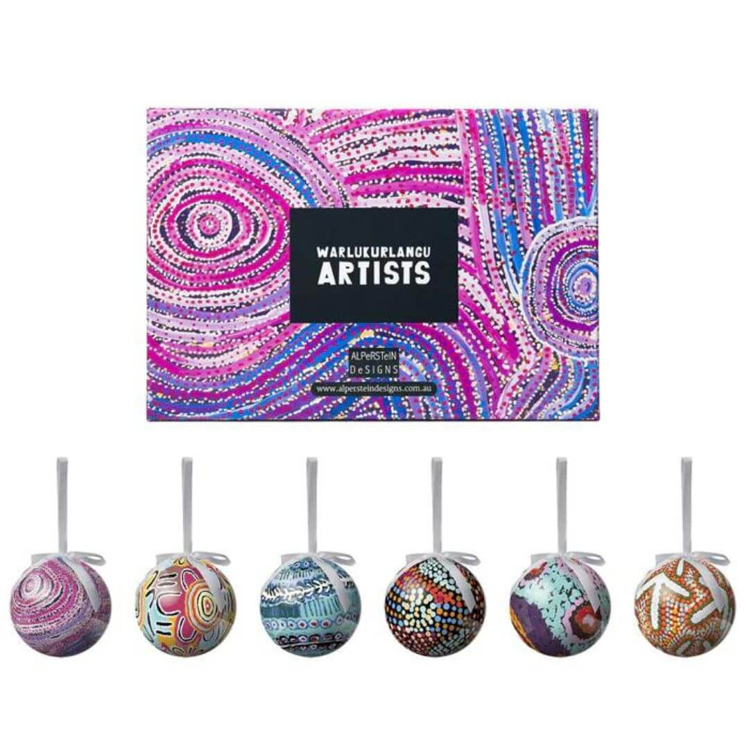 Aboriginal Art Christmas Baubles - Warlukurlangu