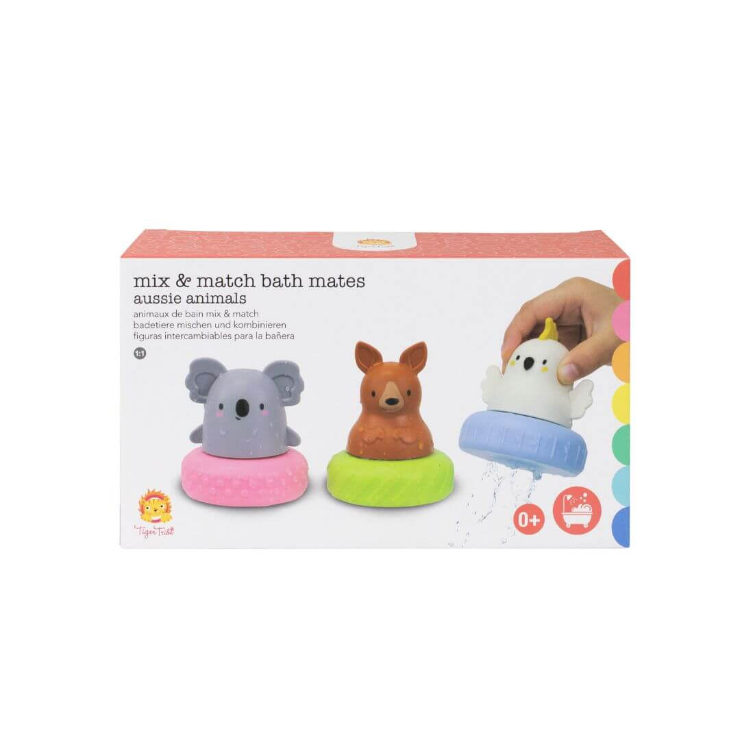 Turn water play into a time of endless fun and discovery with the Aussie Animals bath set from Tiger Tribe. Kids will enjoy watching koala, kangaroo and cockatoo as they bob up and down in the suds.