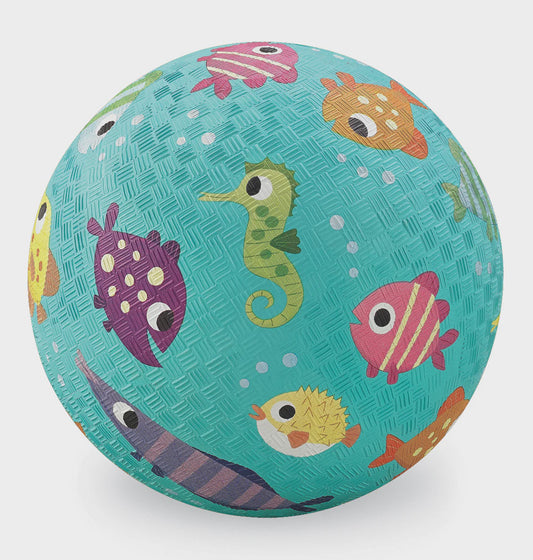 7 Inch Playground Ball - Fish (Aqua)