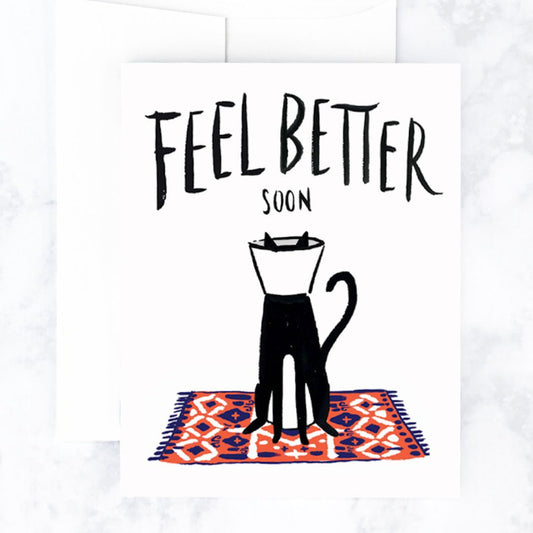 Cat Cone Get Well Soon Card