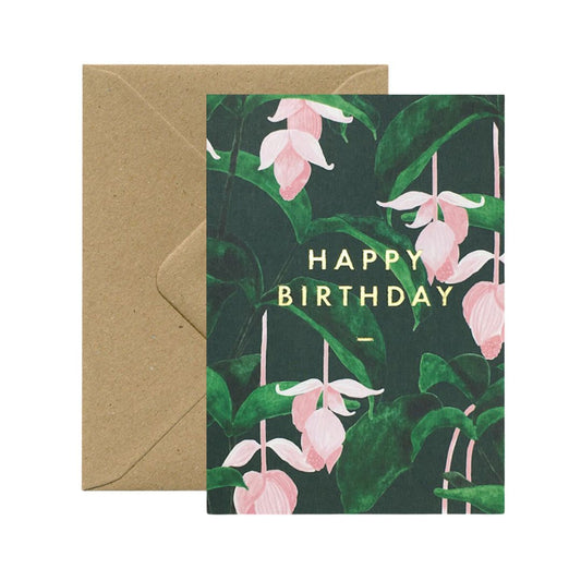 Happy Birthday Medinilla Greeting Card