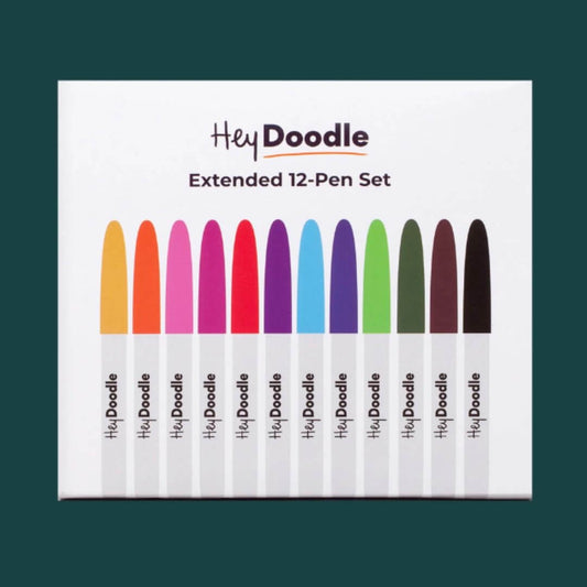 Hey Doodle - 12 Colouring Pen Set