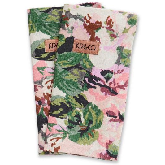 The Kip & Co Garden Path Linen Napkin - a set of 6 napkins made from 100% premium French flax linen.  These napkins feature a gorgeous floral print that adds a touch of elegance to any table setting.