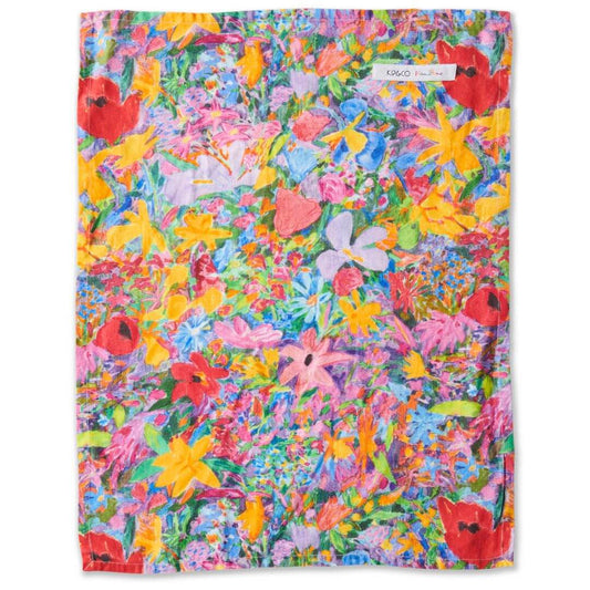 Part of the Kip & CO X Ken Done collaboration Butterfly Dreams features a tropical floral wonderland in beautiful and bright multicoloured hues, a butterfly's dream. Shop in store and online at Kip & Co stockist Not Plain Jane