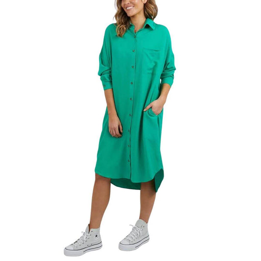 Georgie Shirt Dress - Green