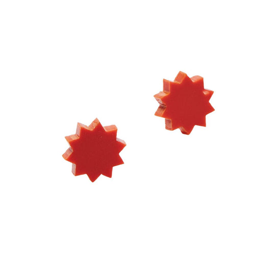 Star Studs - clay/gold