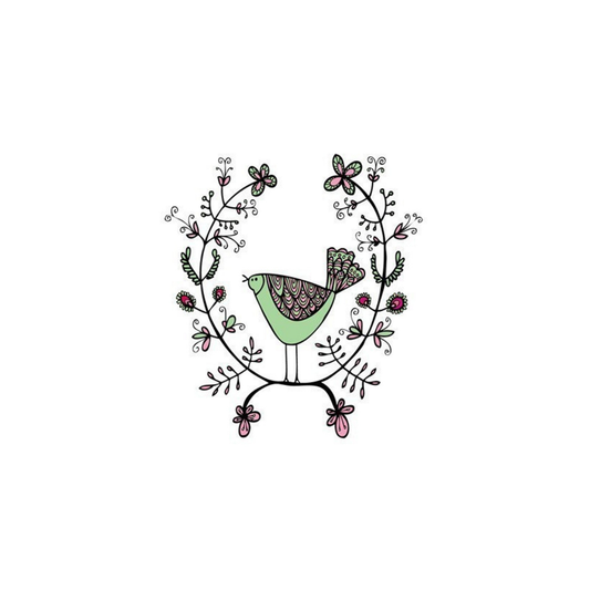 Beautiful Bird Emblem - Greeting Card