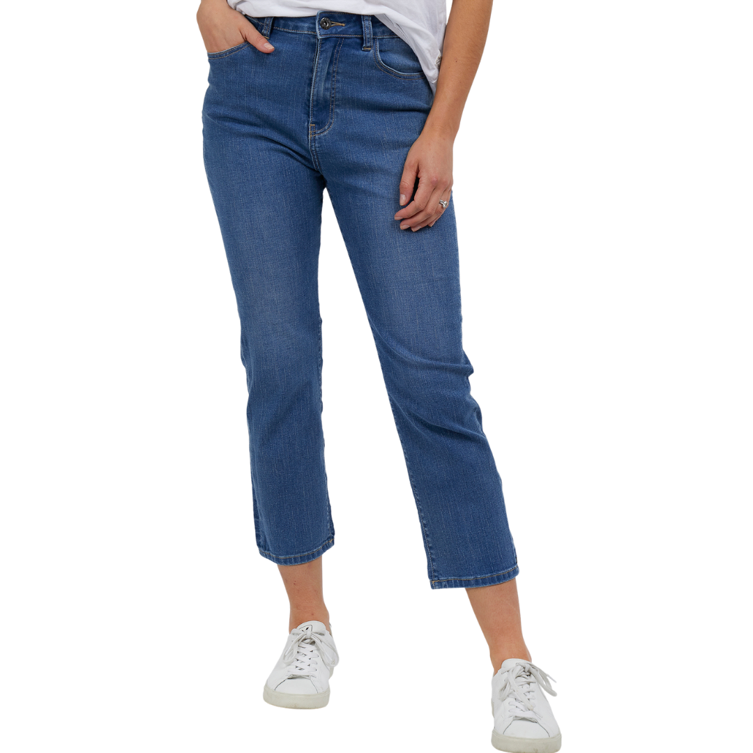 The Ada Jean from Elm is great all rounder to welcome into your wardrobe when shopping for new season denim. Made from a stretch denim it has a high rise, straight leg and grazes the ankle. Available at Elm stockist npj Living Flemington