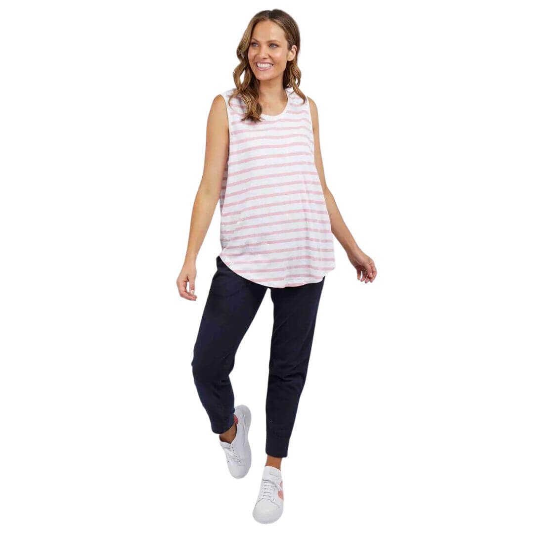 Scoop Tank - Pink Stripe