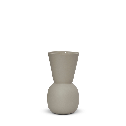 Hand cast round shaped ceramic Cloud Bell vase from Marmoset Found. Available in store and online at npj living