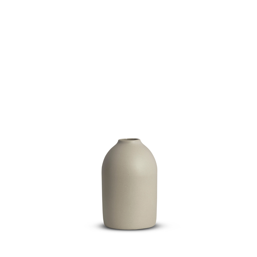 Hand cast ceramic Cocoon Vase from Marmoset Found in Dove Grey available at npj living Flemington - in store and online.